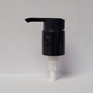 24-410 Thick Black Lotion Pump w/Stopper Clip