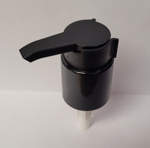 24-410 Thick Black Lotion Pump w/Stopper Clip