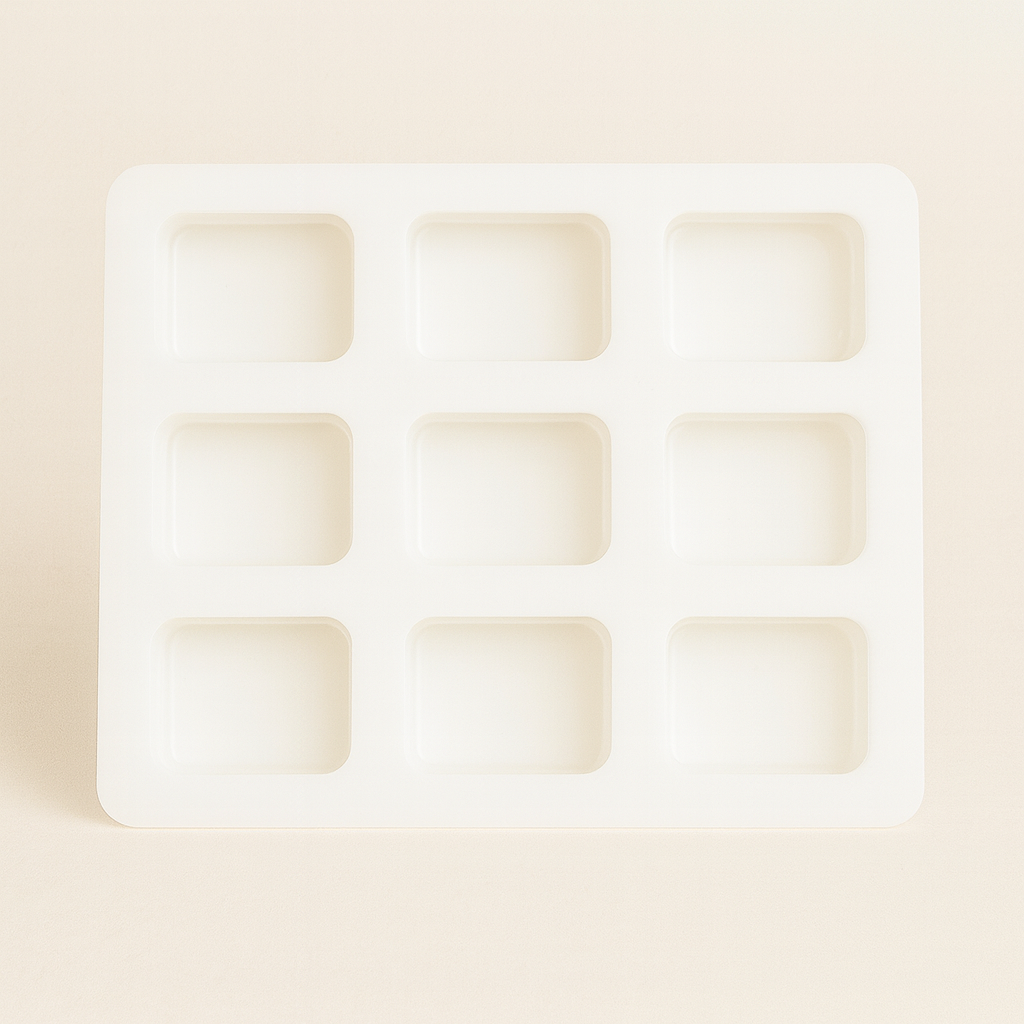 1 LB Silicone Mold Rectangle 9 Bars Sturdy