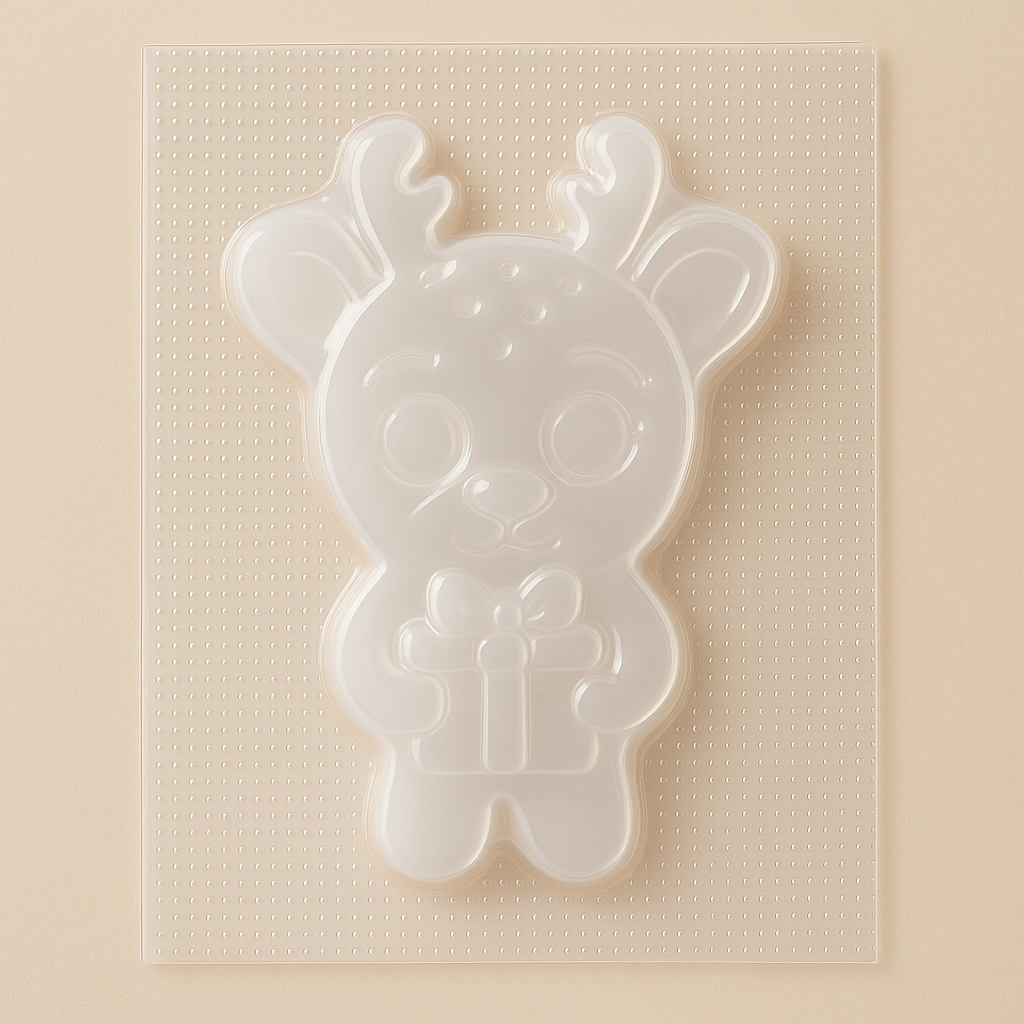 Cute Reindeer With Gift Vacuum Mold