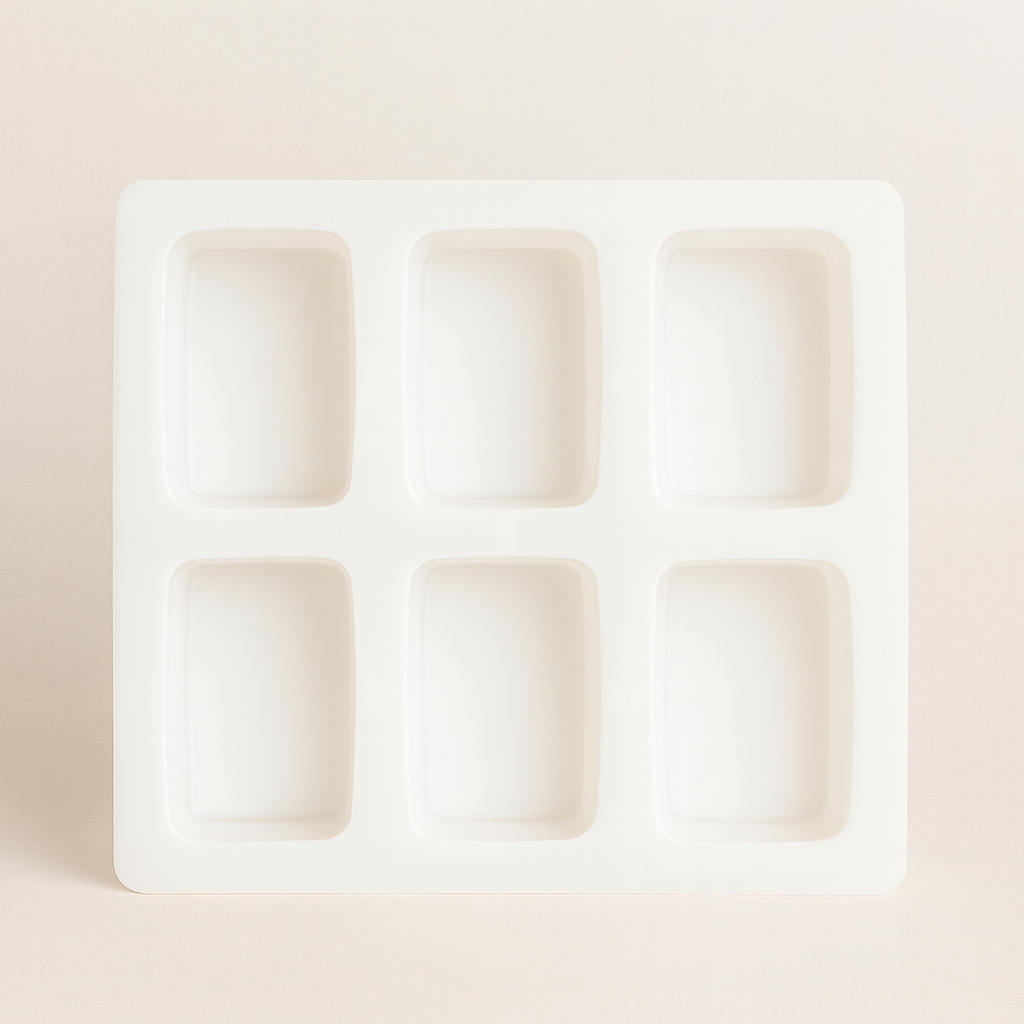 1 LB Silicone Mold Rectangle 6 Bars Sturdy