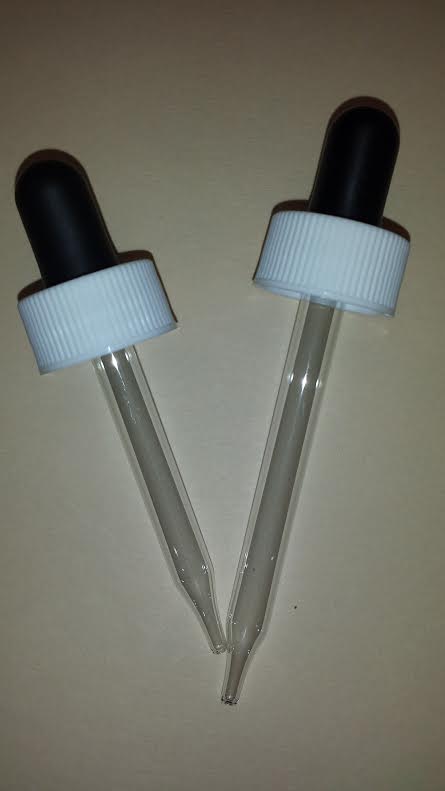 20-400 Black and White Glass Dropper for 60ml Amber