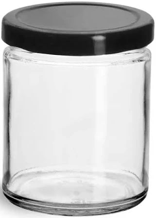 270 ml 9 oz Clear Glass Jar Set - Blk