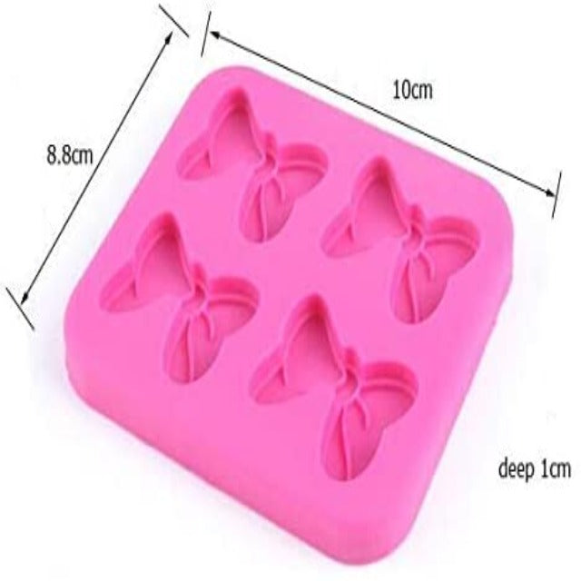 Embed Silicone Mold Bows 4 Cavities Discontinued